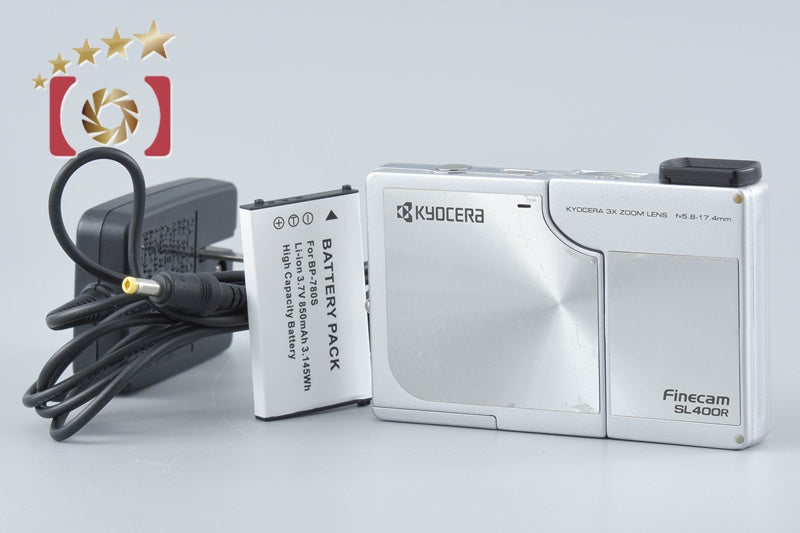 【中古】Kyocera 京セラ Finecam SL400R シルバー コンパクトデジタルカメラ