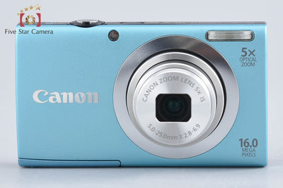【中古】Canon キヤノン PowerShot A2400 IS ブルー コンパクトデジタルカメラ