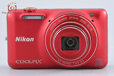 【中古】Nikon ニコン COOLPIX S6600 ラズベリーレッド コンパクトデジタルカメラ