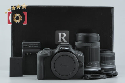 【中古】Canon キヤノン EOS R50 ダブルズームキット ブラック 元箱付き