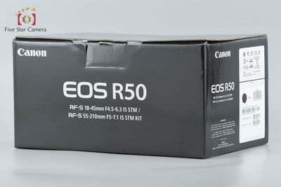 【中古】Canon キヤノン EOS R50 ダブルズームキット ブラック 元箱付き
