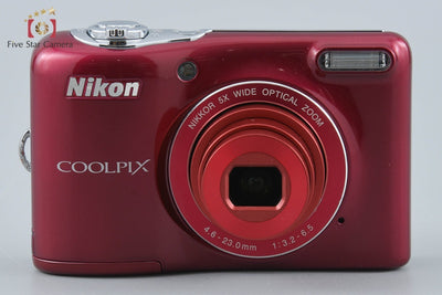 【中古】Nikon ニコン COOLPIX L32 レッド コンパクトデジタルカメラ 元箱付き