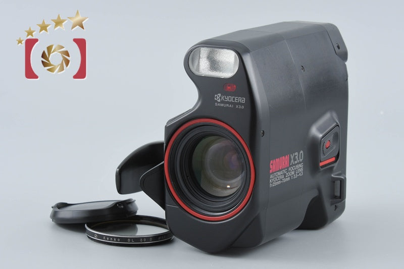 【中古】KYOCERA 京セラ SAMURAI X3.0 レッド コンパクトフィルムカメラ