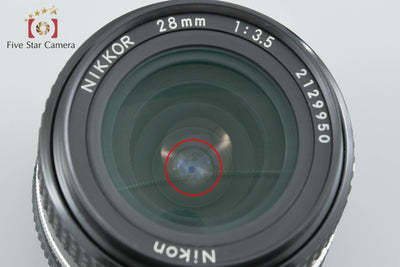 【中古】Nikon ニコン Ai-S NIKKOR 28mm f/3.5