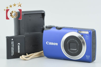 【中古】Canon キヤノン PowerShot A3300 IS ブルー コンパクトデジタルカメラ