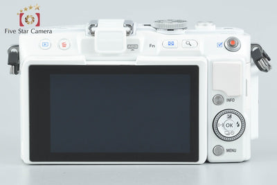 【中古】OLYMPUS オリンパス PEN Lite E-PL6 ホワイト ミラーレス一眼カメラ シャッター回数僅少