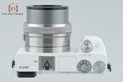 【中古】SONY ソニー α6000 ILCE-6000L ホワイト パワーズームレンズキット 多言語対応