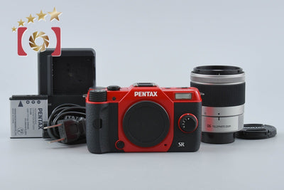 【中古】PENTAX ペンタックス Q10 レッド + SMC 15-45mm f/2.8 ED IF 06 TELEPHOTO ZOOM シャッター回数僅少