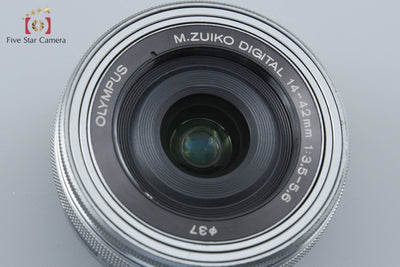 【中古】OLYMPUS オリンパス M.ZUIKO DIGITAL ED 14-42mm f/3.5-5.6 EZ シルバー