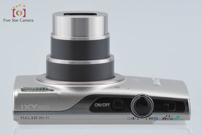 【中古】Canon キヤノン IXY 650 シルバー コンパクトデジタルカメラ 元箱付き