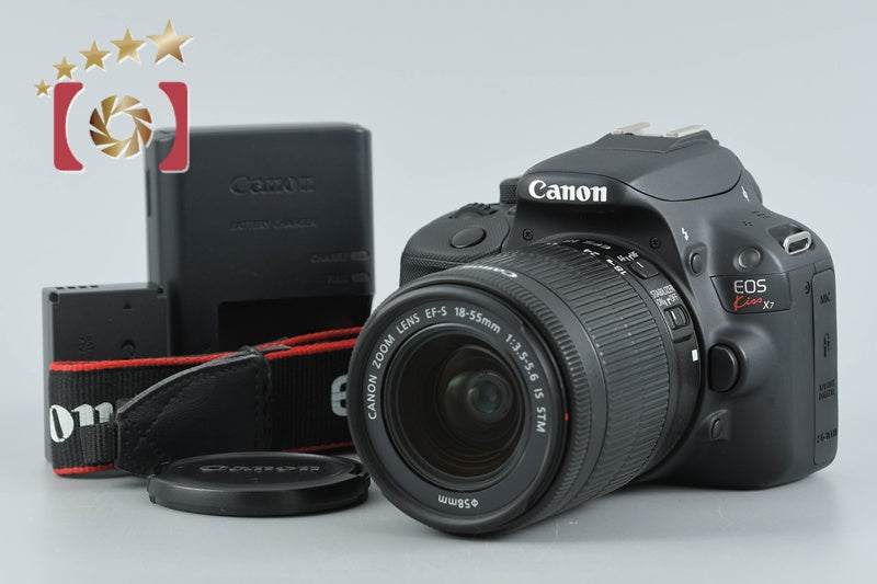 【中古】Canon キヤノン EOS Kiss X7 EF-S 18-55mm IS STM レンズキット ブラック