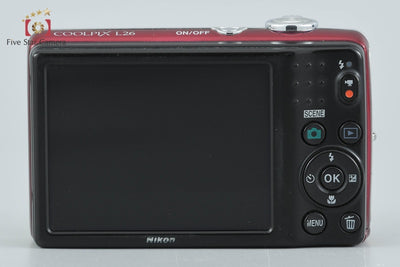 【中古】Nikon ニコン COOLPIX L26 レッド コンパクトデジタルカメラ
