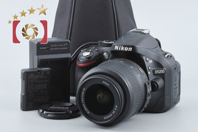 【中古】Nikon ニコン D5200 18-55 VR レンズキット ブラック シャッター回数僅少