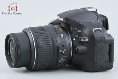 【中古】Nikon ニコン D5200 18-55 VR レンズキット ブラック シャッター回数僅少
