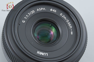 【中古】Panasonic パナソニック LUMIX G 20mm f/1.7 ASPH. H-H020