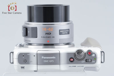 【中古】Panasonic パナソニック DMC-GF5X 14-42mm 電動ズームレンズキット シェルホワイト シャッター回数僅少