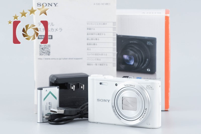 【中古】SONY ソニー Cyber-shot DSC-WX350 ホワイト コンパクトデジタルカメラ 元箱付き 多言語対応