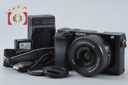 【中古】SONY ソニー α6000 ILCE-6000 ブラック パワーズームレンズキット シャッター回数僅少 多言語対応