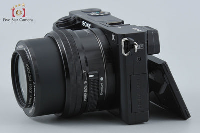 【中古】SONY ソニー α6000 ILCE-6000 ブラック パワーズームレンズキット シャッター回数僅少 多言語対応