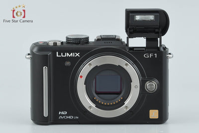 【中古】Panasonic パナソニック DMC-GF1 エスプリブラック + LUMIX G VARIO 14-45mm f/3.5-5.6 ASPH. MEGA O.I.S. H-FS014045 シャッター回数僅少