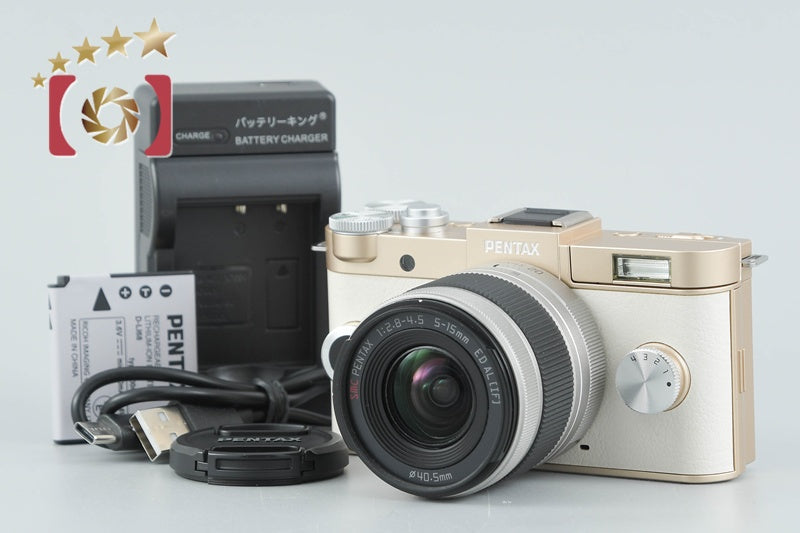 【中古】PENTAX ペンタックス Q-S1 ゴールド x クリーム ズームレンズキット シャッター回数僅少