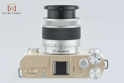 【中古】PENTAX ペンタックス Q-S1 ゴールド x クリーム ズームレンズキット シャッター回数僅少