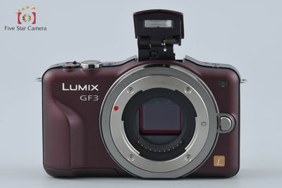【中古】Panasonic パナソニック LUMIX DMC-GF3 センシュアルブラウン + G VARIO 14-42mm f/3.5-5.6 ASPH. MEGA O.I.S. H-FS014042 シャッター回数僅少