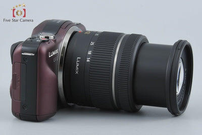 【中古】Panasonic パナソニック LUMIX DMC-GF3 センシュアルブラウン + G VARIO 14-42mm f/3.5-5.6 ASPH. MEGA O.I.S. H-FS014042 シャッター回数僅少