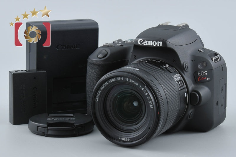 【中古】Canon キヤノン EOS Kiss X9 EF-S 18-55 IS STM レンズキット ブラック シャッター回数僅少
