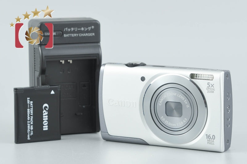 【中古】Canon キヤノン PowerShot A3500 IS シルバー コンパクトデジタルカメラ