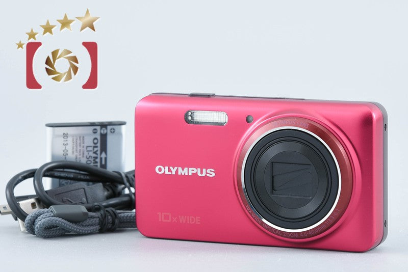 【中古】OLYMPUS オリンパス STYLUS VH-520 レッド コンパクトデジタルカメラ