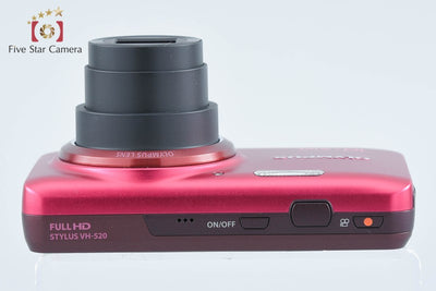 【中古】OLYMPUS オリンパス STYLUS VH-520 レッド コンパクトデジタルカメラ