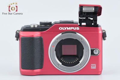【中古】OLYMPUS オリンパス PEN Lite E-PL2 14-42 レンズキット レッド シャッター回数僅少