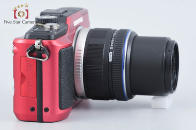 【中古】OLYMPUS オリンパス PEN Lite E-PL2 14-42 レンズキット レッド シャッター回数僅少