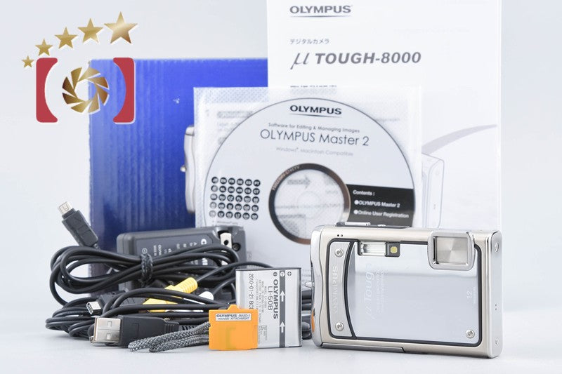 【中古】OLYMPUS オリンパス μ TOUGH-8000 シルバー コンパクトデジタルカメラ 元箱付き