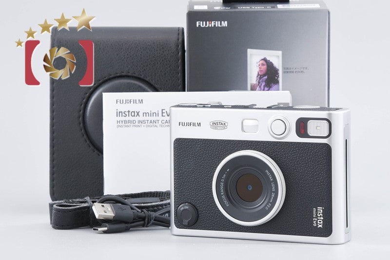 【中古】FUJIFILM 富士フイルム instax Mini Evo ブラック インスタントカメラ 元箱付き