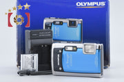 【中古】OLYMPUS オリンパス μ TOUGH-6020 ブルー コンパクトデジタルカメラ 元箱付き