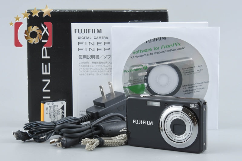 【中古】FUJIFILM 富士フイルム FINEPIX J30 ブラック コンパクトデジタルカメラ 元箱付き