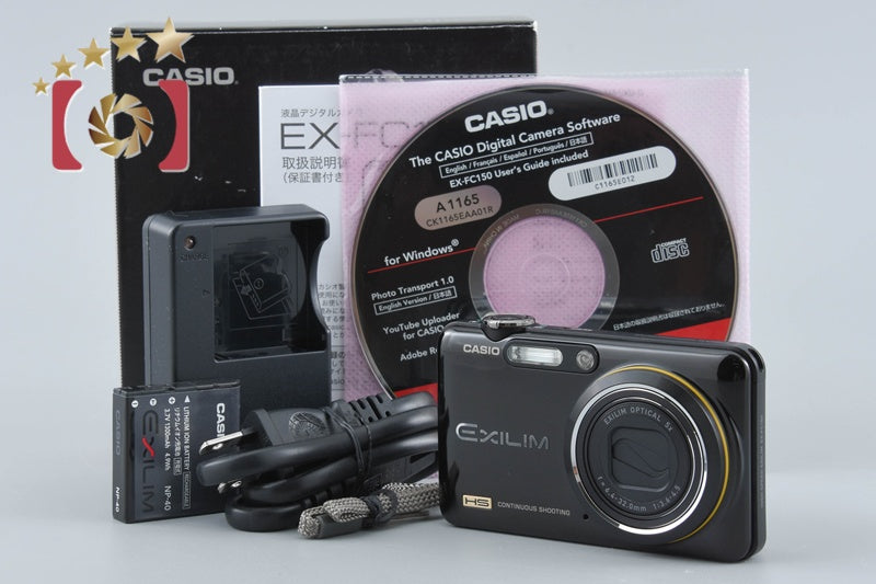 【中古】Casio カシオ HIGH SPEED EXILIM EX-FC150 ブラック コンパクトデジタルカメラ 元箱付き