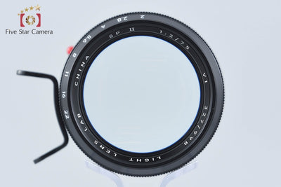 【中古】LIGHT LENS LAB ライトレンズラボ M SP II 75mm f/2 ブラック ライカMマウント 元箱付き