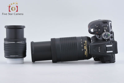 【中古】Nikon ニコン D5300 AF-P ダブルズームキット ブラック 元箱付き