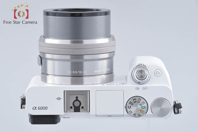 【中古】SONY ソニー α6000 ILCE-6000 ホワイト パワーズームレンズキット シャッター回数僅少 多言語対応