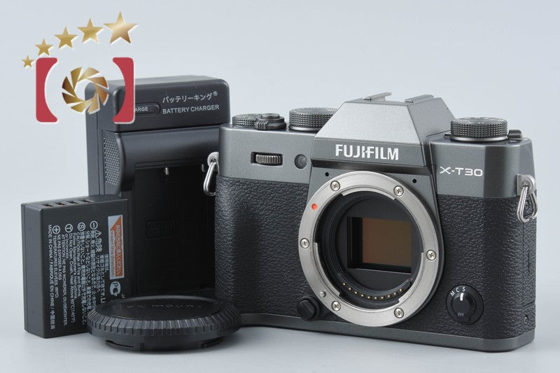【中古】FUJIFILM 富士フイルム X-T30 チャコールシルバー ミラーレス一眼カメラ