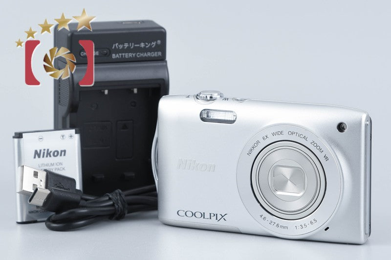 【中古】Nikon ニコン COOLPIX S3300 クリスタルシルバー コンパクトデジタルカメラ