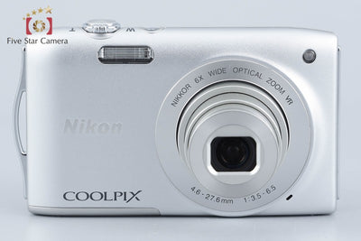【中古】Nikon ニコン COOLPIX S3300 クリスタルシルバー コンパクトデジタルカメラ