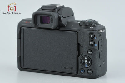 【中古】Canon キヤノン EOS Kiss M ダブルレンズキット ブラック シャッター回数僅少 元箱付き