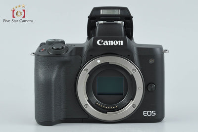 【中古】Canon キヤノン EOS Kiss M ダブルレンズキット ブラック シャッター回数僅少 元箱付き