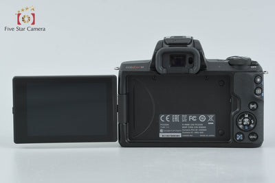 【中古】Canon キヤノン EOS Kiss M ダブルレンズキット ブラック シャッター回数僅少 元箱付き