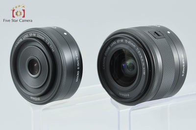 【中古】Canon キヤノン EOS Kiss M ダブルレンズキット ブラック シャッター回数僅少 元箱付き