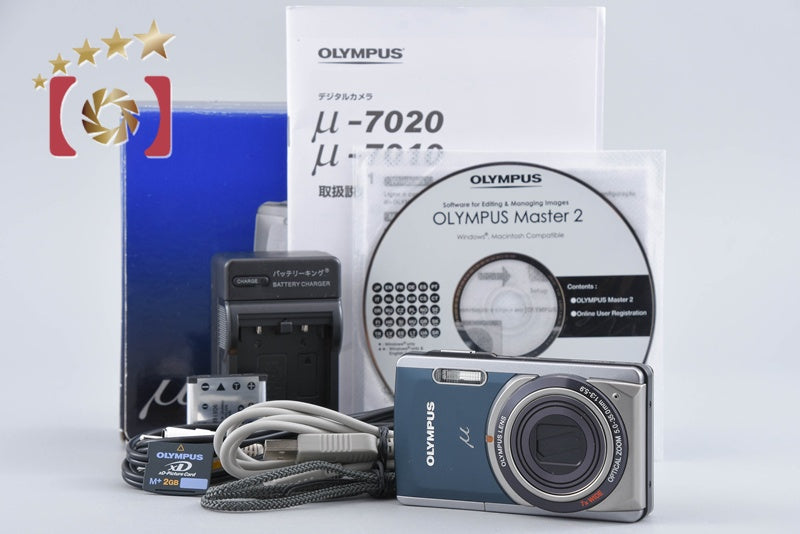 【中古】OLYMPUS オリンパス μ-7020 ダークグレー コンパクトデジタルカメラ 元箱付き
